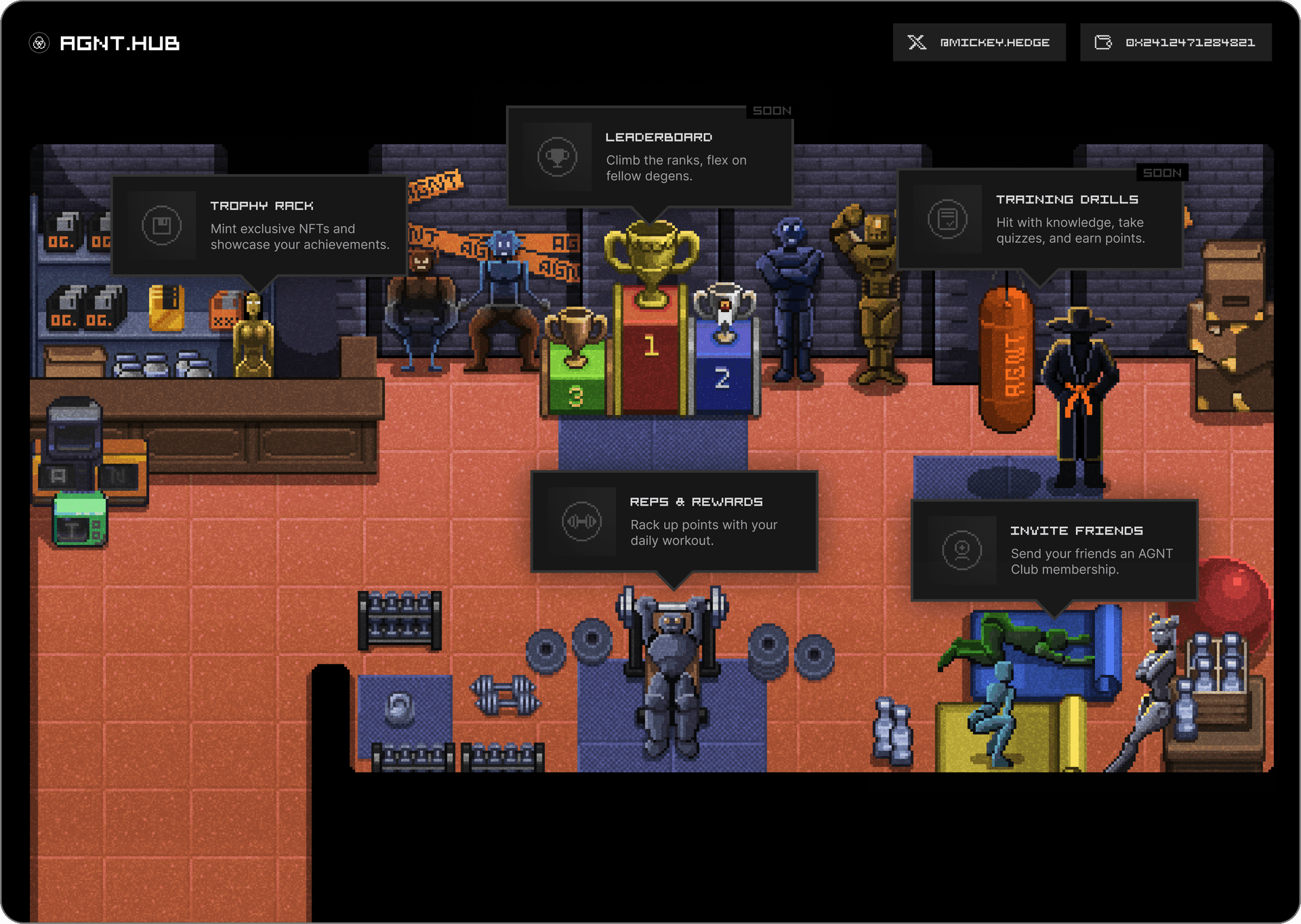 Agent hub screen