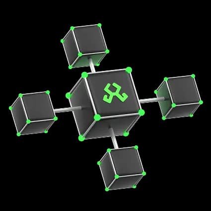 five different cubes connected together