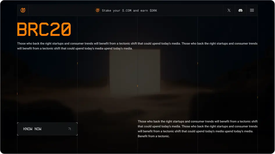 BRC20 staking screen