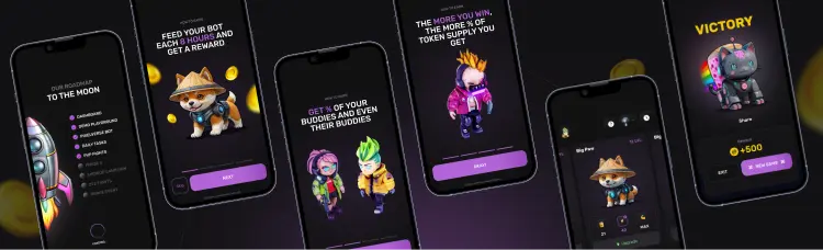 Screenshots from PixelVerse application