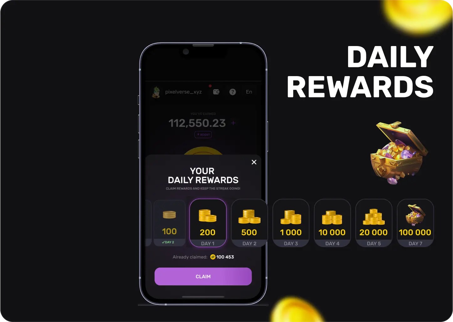 screen daily rewards
