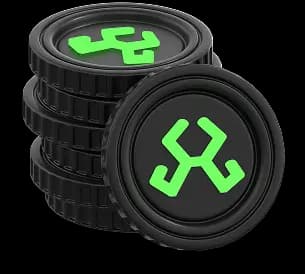 coins with a hybrid icon